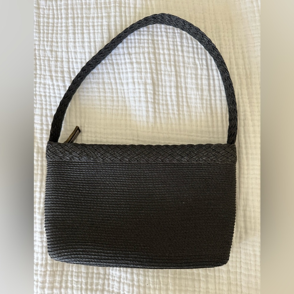 Eric Javits Black Mini Woven Shoulder Bag – Understated Elegance - Picture 5 of 7